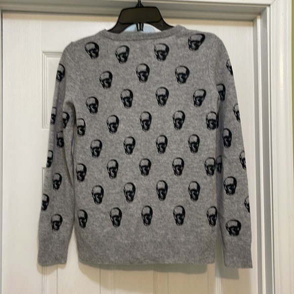 Chelsea & Theodore - 100% cashmere skull pattern crewneck pullover sweater - XS - Picture 3 of 5